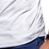 Maiyifu-GJ Men's Muscle V Neck Gym Workout T Shirt Arm Stitching Zipper Pocket Tee Top Fashion Casual Slim Fit Short Sleeve (White,US SIZE 3XL Asia 4XL) view 4