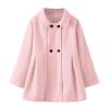 Ikevan Kids Baby Girls Coat Jacket Warm Jacket Winter Simple Breasted Trench Coat Outwear Wool Blend (Echo2-Pink, 6-7 Years) view 1