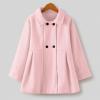 Ikevan Kids Baby Girls Coat Jacket Warm Jacket Winter Simple Breasted Trench Coat Outwear Wool Blend (Echo2-Pink, 6-7 Years) view 3