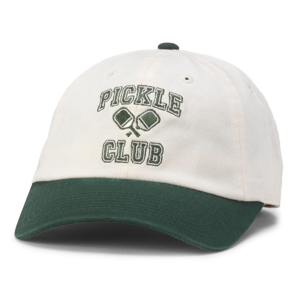 AMERICAN NEEDLE Pickleball Ballpark Adjustable Buckle Strap Baseball Dad Hat (20001A-PBALL-IDGR)
