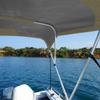 Oceansouth 3 Bow Bimini Top 6ft Length. Bows Frame Sun Shade Boat Waterproof Cover Boot Storage Strap Giant Bow Large Big Fishing (Beige, 61"-66") view 3