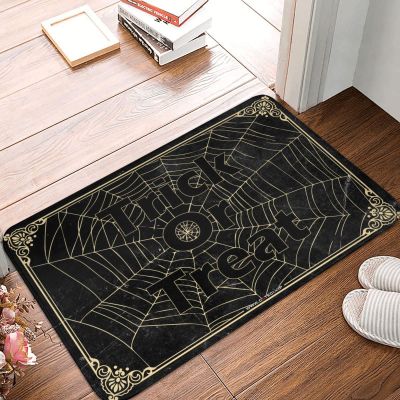 Abipuir Fall Door Mats for Outside Entry Trick Or Treat Pumpkin Halloween Doormat Front Door Mats Outdoor Fall Playroom Decor (Size : 65X90CM)