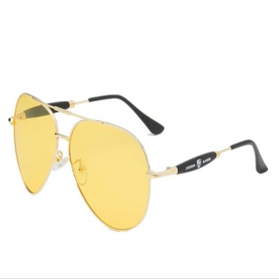 WIRUN Night Driving Glasses Men Women - Anti-Glare Polarized UV400 Yellow Safety Night Vision Glasses for Driving Fishing (Golden)