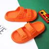 Eliogn Slides Sandals Kids Pillow Lightweight EVA Slipper with Double Buckle Adjustable Quick Dry Non-Slip for Boys Girls Summer Beach Water Shoes Kids Shower Pool Slippers Orange 3132 view 3