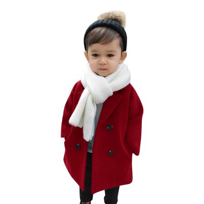 Ikevan Girls Blends Jacket Warm Baby Girls Coat Jacket 1 to 5 Years Windproof Winter Toddler Coat (ECHO2-Wine, 18-24 Months)