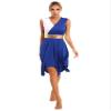 easyforever Women's Sleeveless Color Block Dance Dress Liturgical Praise Lyrical Dancewear Worship Robe Dress Blue B XX-Large view 2