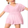 Fommykin Girls Swimwear Cover Ups Kids Beach Bathing Suit Coverups Cute Sweet Bikini Swimsuit Tunic Dress view 1
