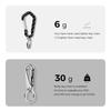 MONOCARBON Keychain Clip Carbon Fiber Surface, Small Carabiner Keychain Hooks, Auto Locking Key Clip, Durable and Cool for EDC. (Twill Carbon) view 3