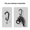 MONOCARBON Keychain Clip Carbon Fiber Surface, Small Carabiner Keychain Hooks, Auto Locking Key Clip, Durable and Cool for EDC. (Twill Carbon) view 4