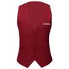 Men's Vest Solid Color V Neck Sleeveless Button Suit Vest Plus Size Vest view 1