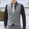 Men's Vest Solid Color V Neck Sleeveless Button Suit Vest Plus Size Vest view 2