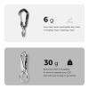 MONOCARBON Keychain Clip Carbon Fiber Surface, Small Carabiner Keychain Hooks, Auto Locking Key Clip, Durable and Cool for EDC. (Forged Carbon) view 3