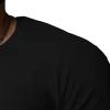Men's Casual Slim Fit Basic Tee Top Fashion Casual Front Placket Short Sleeve Solid Cotton T Shirts (Black,US SIZE L Asia XL) view 3