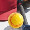 Baisidiwei Baseballs 12 Pack Dimpled Baseballs, 9-Inch Pitching Machine Balls for Hand-Eye Coordination, Hitting and Fielding Practice (Yellow red) view 4