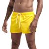 Mens Swimming Trunks 5 Inch Inseam No Mesh Liner Quick Dry Swim Shorts Summer Beach Swim Trunks Surfing Sport Bathing Suit A-Yellow view 2