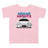 Fox Body Stang 5.0 Miami Nights 305 Car Club Retro Custom Chillwave Toddler Short Sleeve Tee Pink view 1