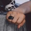 Bandmax Mens Black Freemason Rings Stainless Steel Round Signet Ring for Biker Mason Religious Faith Ring Size 11 Masonic Jewelry for Men view 3