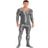 Hedmy Men's Long Sleeves One Piece Unitard Jumpsuit Stretch Spandex Sports Full Bodysuit Rompers Dark Grey Medium