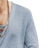 Maiyifu-GJ Men's Casual Cotton Linen Tee Fashion Lace Up Short Sleeve Beach Shirts V Neck Hippie T-Shirt (Grey,US Size XS Asia S) view 4