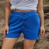 SOFULU Solid Lace Up Shorts (Color : Royal Blue, Size : X-Small) view 1