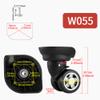 1 Pair Replacement Wheels for Luggage 360 Swivel Suitcase Casters Black with Screwdriver (W055) view 3
