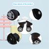 1 Pair Replacement Wheels for Luggage 360 Swivel Suitcase Casters Black with Screwdriver (W055) view 4