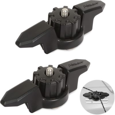 Atader Line Cleat for Kayak Track Mount 2 Pcs, Kayak Anchor Cleat & Track Mount Line Cleat, Line Cleat for Rail Mount Kayak Accessories, Black