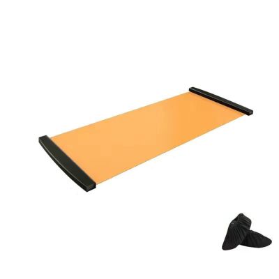 IMPREC Slide Board, Slip and Silent Cross Training Exercise Equipment for Ice Skating Tennis Skiing, with Shoe Booty and Carrying Bag (Color : Orange, Size : 1.8m)