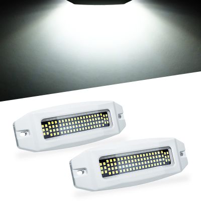 UCINNOVATE 2X 6.9 Marine LED Boat Light, 3000LM 84LEDs Waterproof Transom Lights, Underwater Light for Yachts, Boats, Sailboat, Pontoon, Transom, Boat Deck Light Stern Lights (White, 12-36V, IP68)