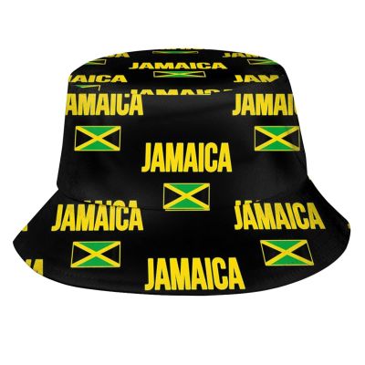 Cute Jamaica Flag Bucket Hats Summer Travel Beach Sun Hats Outdoor Jamaican Fisherman Cap for Men Women Teens