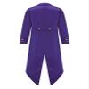 Choomomo Kids Boys Girls Medieval Steampunk Tuxedo Halloween Vampire Tailcoat Jacket Victorian Frock Coat Purple 16 Years view 2