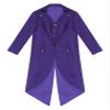 Choomomo Kids Boys Girls Medieval Steampunk Tuxedo Halloween Vampire Tailcoat Jacket Victorian Frock Coat Purple 16 Years view 3