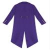 Choomomo Kids Boys Girls Medieval Steampunk Tuxedo Halloween Vampire Tailcoat Jacket Victorian Frock Coat Purple 16 Years view 4