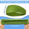 Sweatbands Sweat-Absorbing Headbands for Men - Camo Wide Headbands for Workout, Sports, Basketball, Football, Cycling, Running, Yoga, 4.7 x 9.8 Inch (Bright Style) view 3