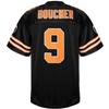 Bobby Boucher #9 The Waterboy Adam Sandler Movie Mud Dogs Bourbon Bowl Football Jersey (Black, Small) view 3