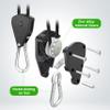 HealSmart 8Pcs 1/8" Kayak Tie Downs Rope Canoe Bow and Stern Tie Down Straps Adjustable Heavy Duty Cargo Ratchet Pulley Rope Hanger, Black view 2