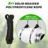 HealSmart 8Pcs 1/8" Kayak Tie Downs Rope Canoe Bow and Stern Tie Down Straps Adjustable Heavy Duty Cargo Ratchet Pulley Rope Hanger, Black view 3