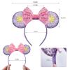 YUNISS Mouse Ears Headbands,Sequin Mouse Ears for Women Girls Princess Dress Accessories Decorations Party (TG-TY) view 2