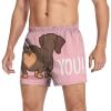 Aflyko Novelty Boxer Shorts Dachshund Butt Love You Relaxed Fit Boxers Buttoned Fly Summer Men's Underwear, XL view 1