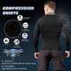 Men's Athletic Compression Shirts Long Sleeve Workout T-Shirt Mock Turtleneck Base Layer Undershirt Tops view 3