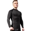 Men's Athletic Compression Shirts Long Sleeve Workout T-Shirt Mock Turtleneck Base Layer Undershirt Tops view 4