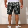 Lars Amadeus Polka Dots Shorts for Men's Straight Fit Comfort Flat Front Chino Shorts 28 Black view 3