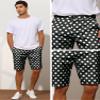 Lars Amadeus Polka Dots Shorts for Men's Straight Fit Comfort Flat Front Chino Shorts 28 Black view 4