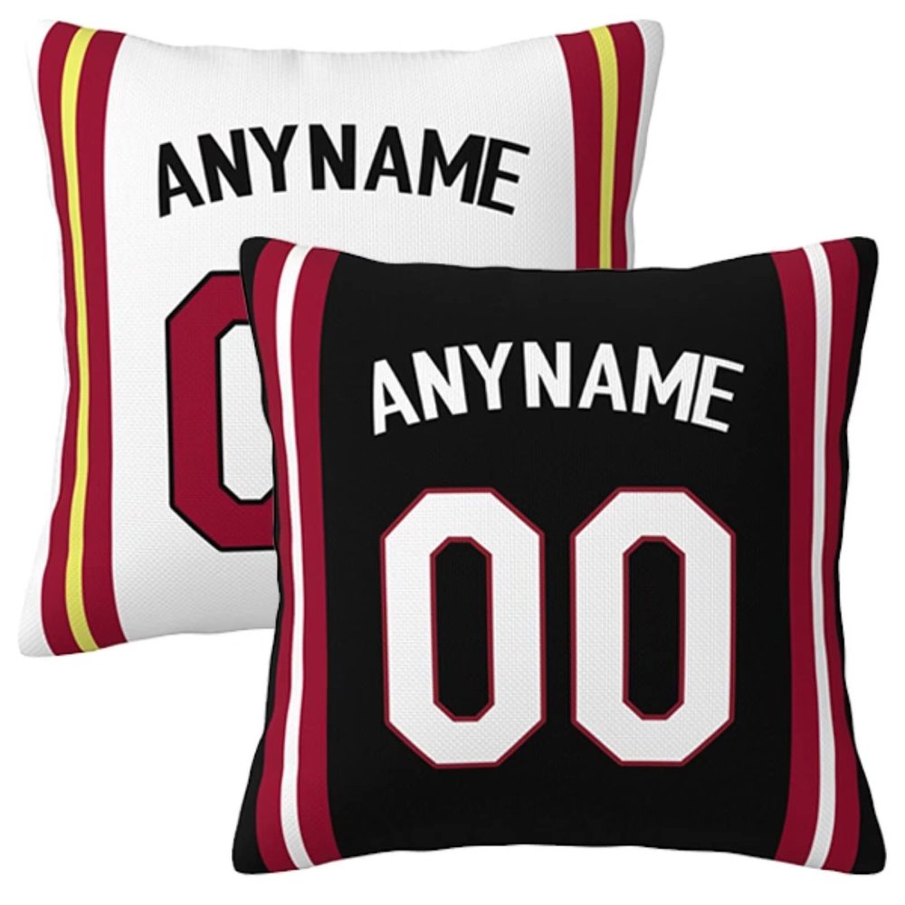 Slaccvd Custom City Throw Basketball Pillow Cases(2Packs) Personalized Design Any Name and Number 18"X18" Basketball Fans Gift