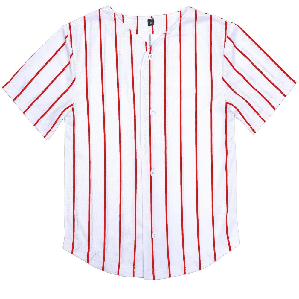 babyhealthy Kids Baseball Jersey Toddler Jersey Button Down Shirt Blank Plain Hip Hop Tees for Boy Girl