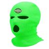 Genuine Irish Three Hole Embroidered Ski Mask Full Face Cover Knitted Embroidery Warm Graphic Balaclava (Neon Green) view 1