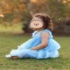AGQT Baby Girls Tulle Tutu Dress Toddlers Tulle Layered Lace Dresses Sleeveless Princess Party Dress Summer Ruffles Sundress with Flower Headband Light Blue Size 9-12 Months view 3