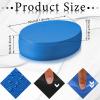 Deekin 2 Pcs Foam Balance Pad Non Slip Stability Trainer Pad Oval Balance Board Exercise Pad Cushion for Women Men Kids Dancing Balance Training Workouts Yoga Physical Therapy, Black and Blue view 2