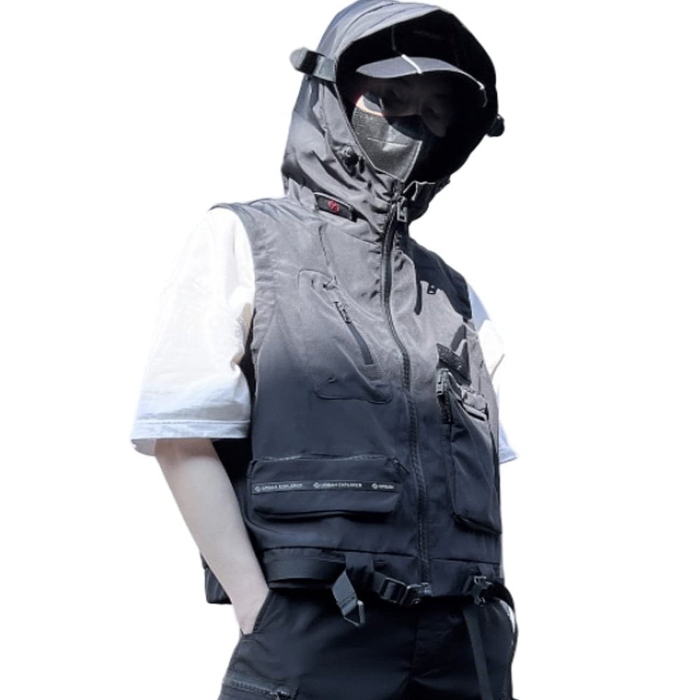 Ambcol Tactical Combat Vest Outdoor Breathable Training Biking Fishing Vest for Adults (02- Black,X-Large,X-Large)