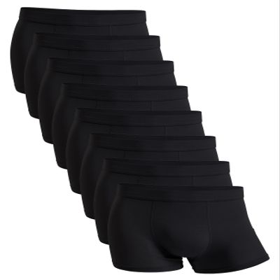 youlehe Men's Underwear Soft Bamboo Viscose Boxer Briefs Stretch Trunks Pack (as1, alpha, l, regular, regular, 8 Pack(Black) 030)
